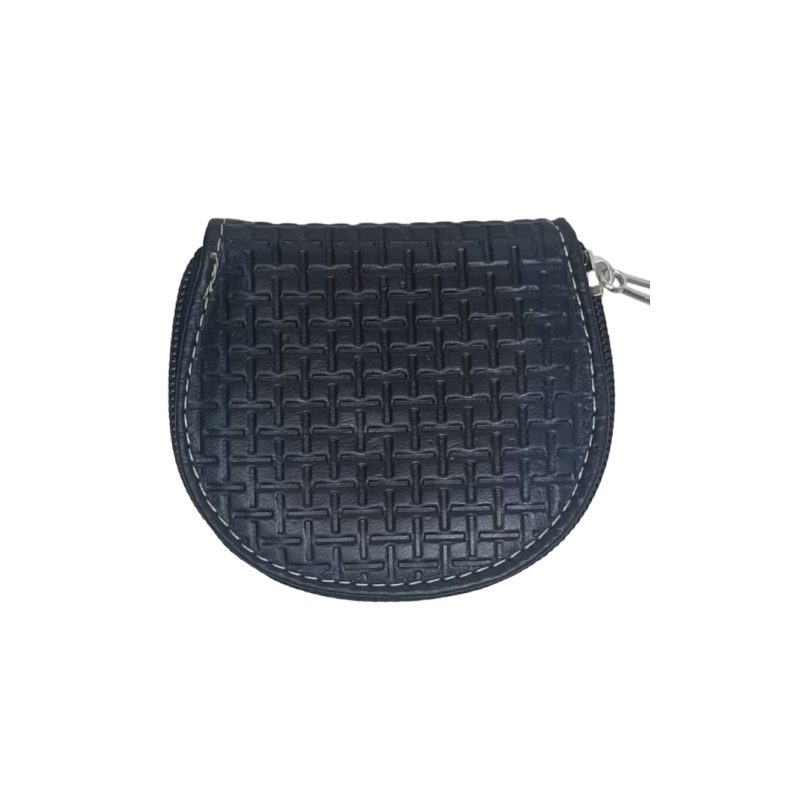 Monedero Piel Varios Colores Tejido Negro mod: 23 M01