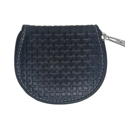 Monedero Piel Varios Colores Tejido Negro mod: 23 M01