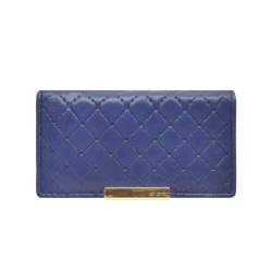 Cartera de Piel Cuadros Azul Marino mod 23 0701