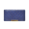 Cartera de Piel Cuadros Azul Marino mod 23 0701