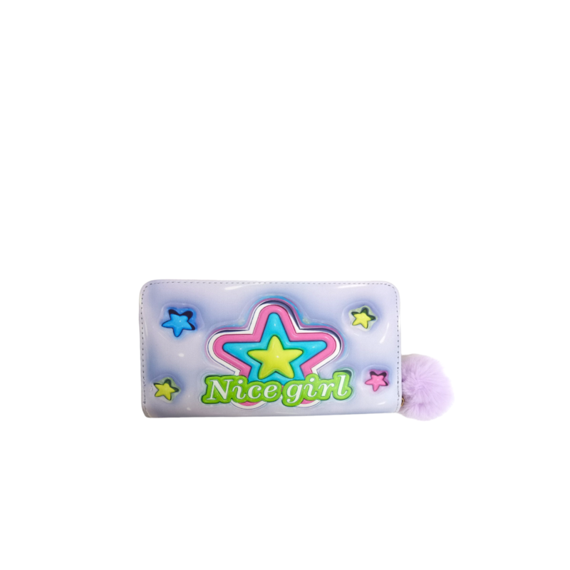 Cartera Morada Estilo Arcoiris Mod. 10 0200