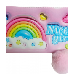 Cartera Rosa Estilo Arcoiris Mod. 10 0200