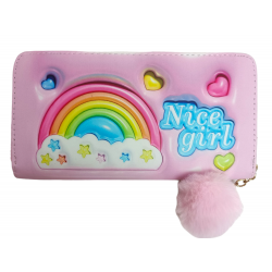 Cartera Rosa Estilo Arcoiris Mod. 10 0200