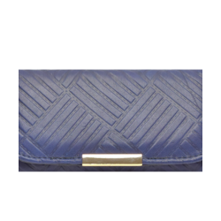 Cartera de Piel Cuadros Azul Marino mod 23 0703