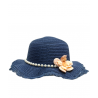 Sombrero Azul Con Cintillo de Perlas Mod. 10 0032