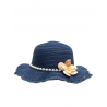 Sombrero Azul Con Cintillo de Perlas Mod. 10 0032