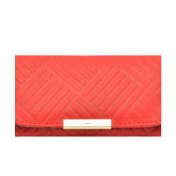 Cartera de Piel Cuadros Rojo mod 23 0703