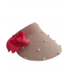 Visera Rosa Con Adornos de Perlas Mod. 10 0032