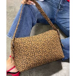 Bolso Durazno con Estampado de Leopardo Mod. 88 0001