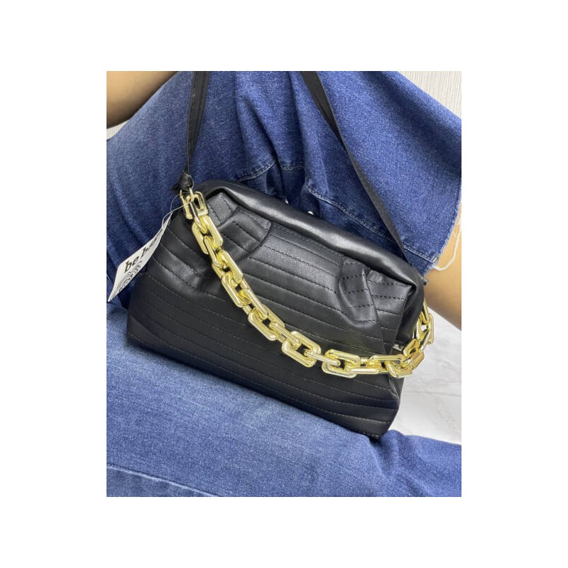 Bolsa Zigzag Bollón Negro mod. 23 9066