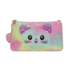 Cosmetiquera Peluche Gato Rosa Orejas Oro 10 1167
