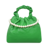 Bolsa Pliegues  Verde con Perlas mod 10 0148