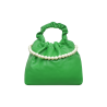 Bolsa Pliegues  Verde con Perlas mod 10 0148