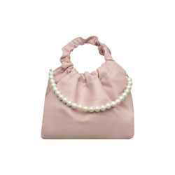 Bolsa Pliegues Rosa con Perlas mod 10 0148