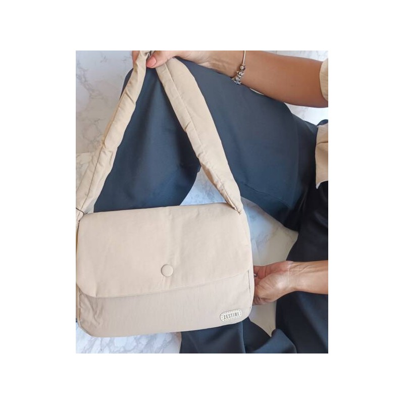Bolsa corta de Nylon en Camel Mod. 10 14509