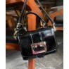 Mini Bolso de Charol Negro con Hebilla Mod. 24 9007