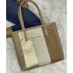 Bolsa Beige con Rectángulos Largos Mod. 23 9051