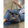 Bolsa Morral Negra a Cuadros Asa Cadena 23 9098
