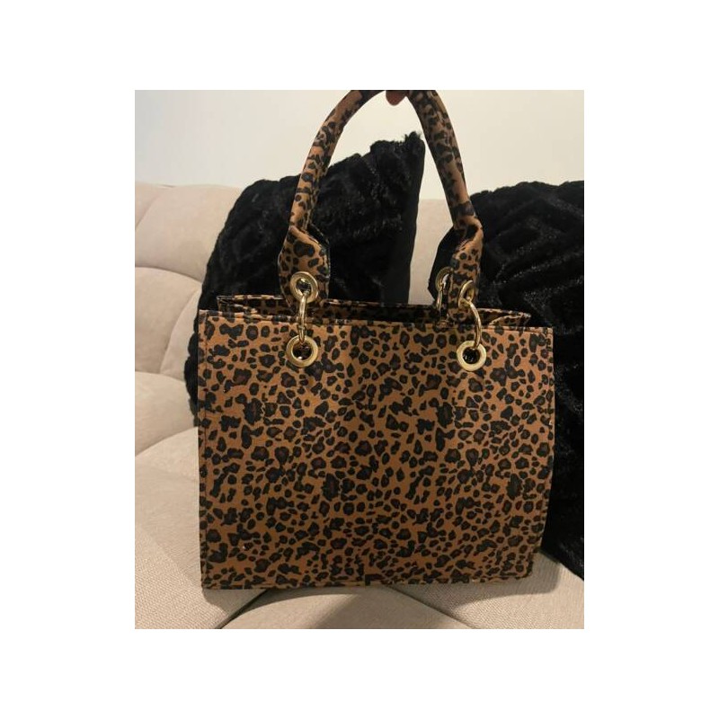 Bolso de Mano con Estampado de Leopardo Mod. 23 9068