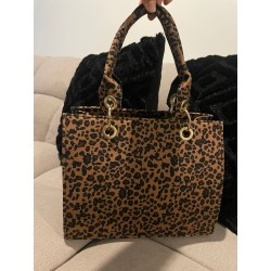 Bolso de Mano con Estampado de Leopardo Mod. 23 9068