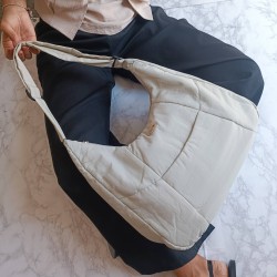Bolso Casual de Nylon en Latte Mod. 10 14506