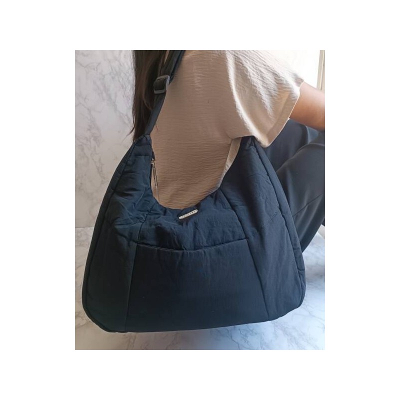 Bolso Casual de Nylon en Negro Mod. 10 14506