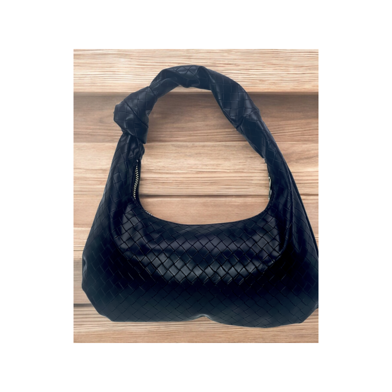 Bolsa Tejida de Mano color Negro Mod. 10 0210