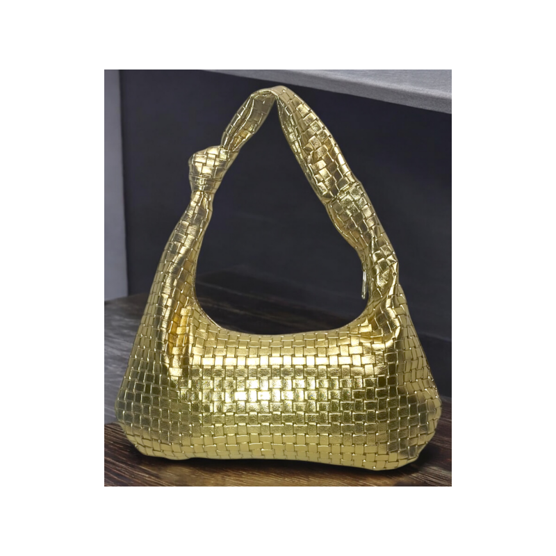 Bolsa Tejida de Mano color Oro Mod. 10 0210
