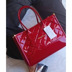 Bolso Charol Rojo Abollonado Mod. 23 4001
