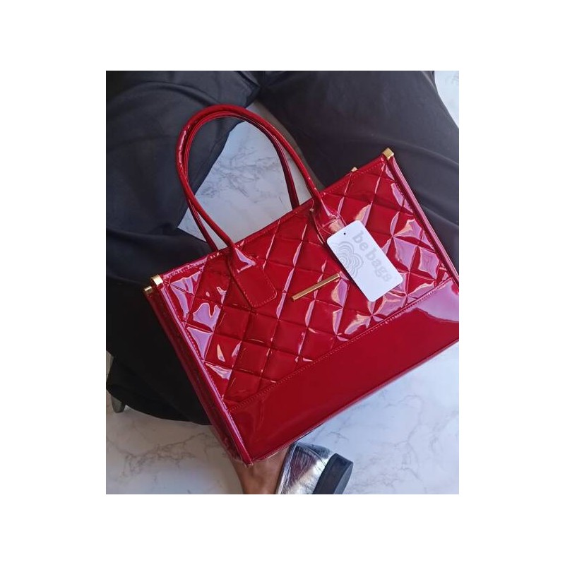 Bolso Charol Rojo Abollonado Mod. 23 4001