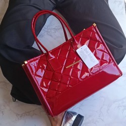 Bolso Charol Rojo Abollonado Mod. 23 4001