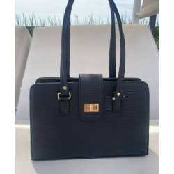 Bolsa Acanalado de Dama Negro Mod. 23 9902