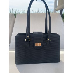Bolsa Acanalado de Dama Negro Mod. 23 9902