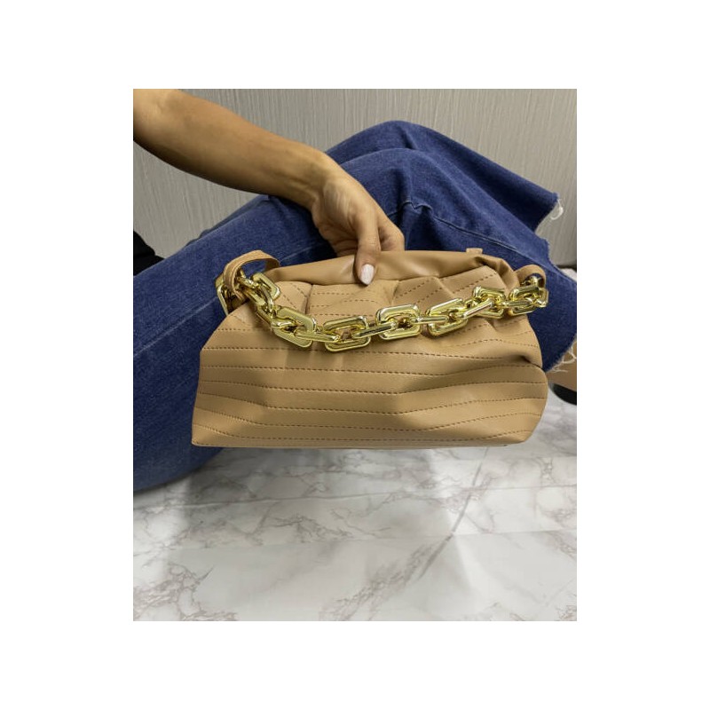 Bolsa Zigzag Bollón Camel mod. 23 9066