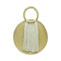 Bolso Redondo Macrame Triangulo 030 4054