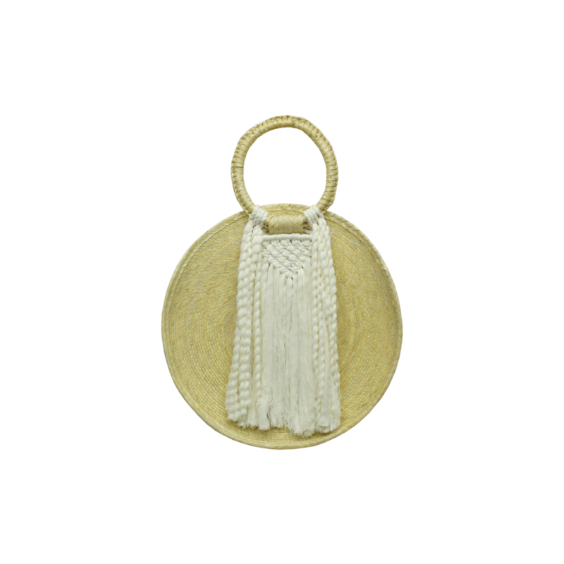 Bolso Redondo Macrame Triangulo 030 4054