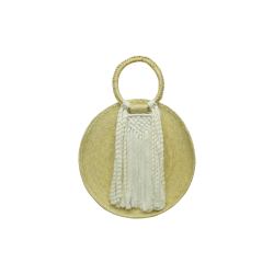 Bolso Redondo Macrame Triangulo 030 4054