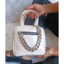 Mini Bolso Latte con Cierre de Cadena Mod. 10 1003
