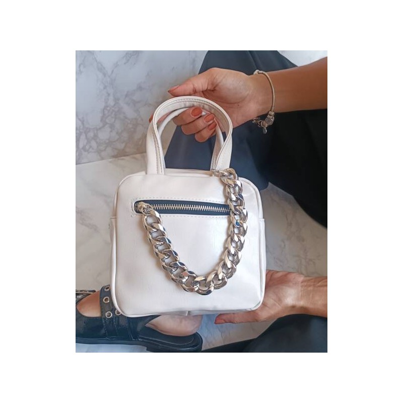 Mini Bolso Latte con Cierre de Cadena Mod. 10 1003