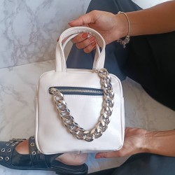 Mini Bolso Latte con Cierre de Cadena Mod. 10 1003