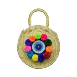 Bolsa Redondo Ojo Turco Pompom 30 2052
