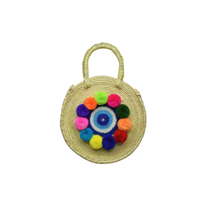 Bolsa Redondo Ojo Turco Pompom 30 2052