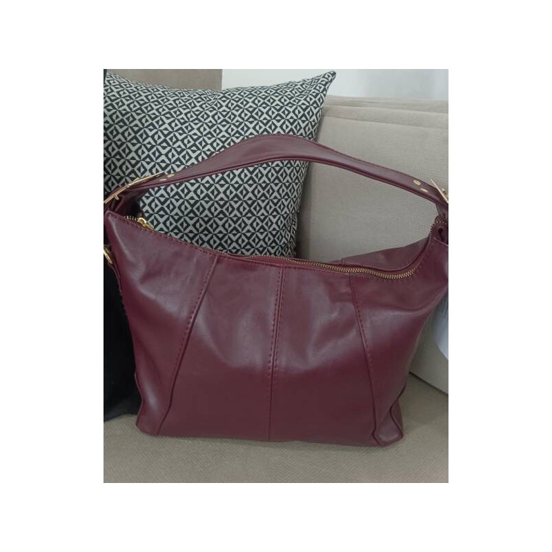 Bolso Cleveland Vino con Doble Hebilla Mod. 24 9009
