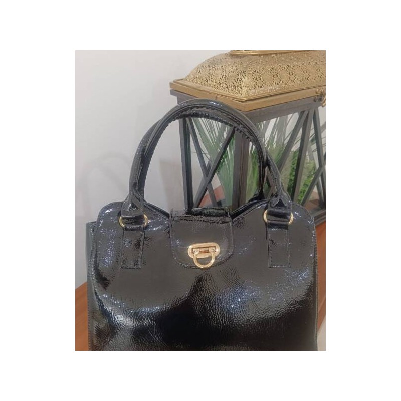 Bolsa Charol Negro Mod. 24 0200