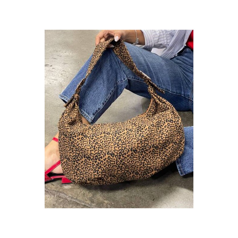 Bolso Durazno con Estampado de Leopardo Mod. 24 9010