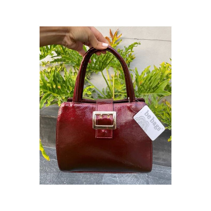 Bolso Casual de Charol Vino Mod. 24 9013