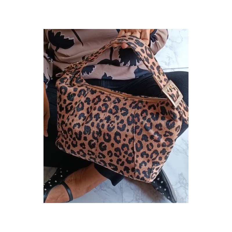 Bolso Leopardo con Doble Hebilla Mod. 24 9009