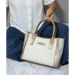 Bolsa Olso Beige y Oro Rosado Mod. 24 8008
