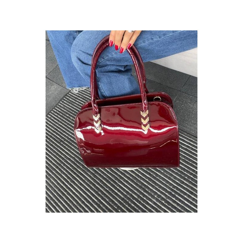 Bolso Nebra Charol color Vino Mod. 24 0215